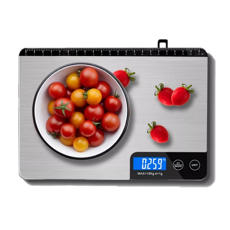 Digital Kitchen Scale Stainless Steel 1g-15kg Scale