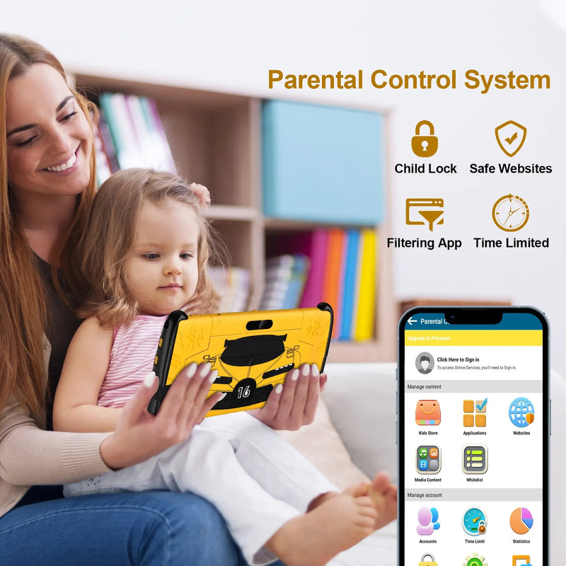 Tableta Para Niños con Android 12 de 7" 4GB/64GB