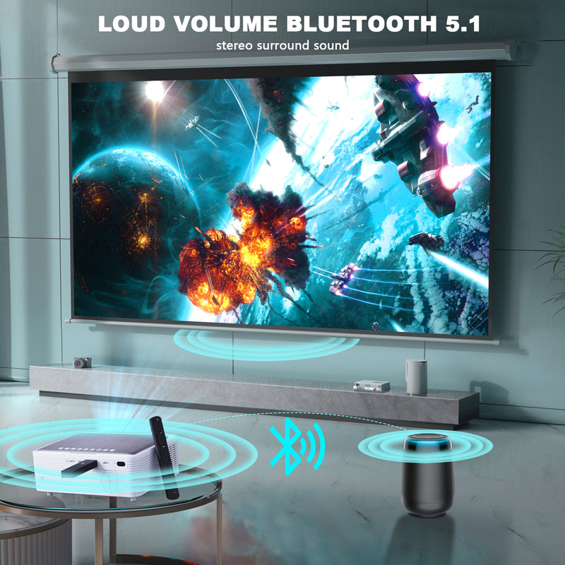 Proyector Inteligente X5 Bluetooth Wi-FI Full HD 1080x1920 4K