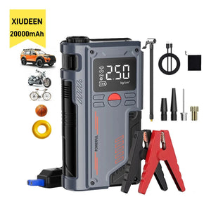 Arrancador de Batería/Compresor De Aire 12V Portátil 150PSI con Pantalla Digital