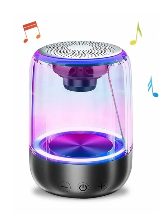 Bocina portátil con luces LED y Bluetooth 5.0