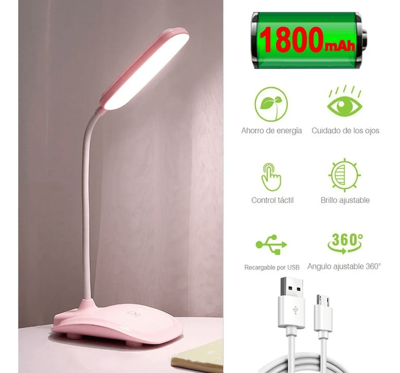 Adjustable LED Desk Lamp Rechargeable with USB for Reading