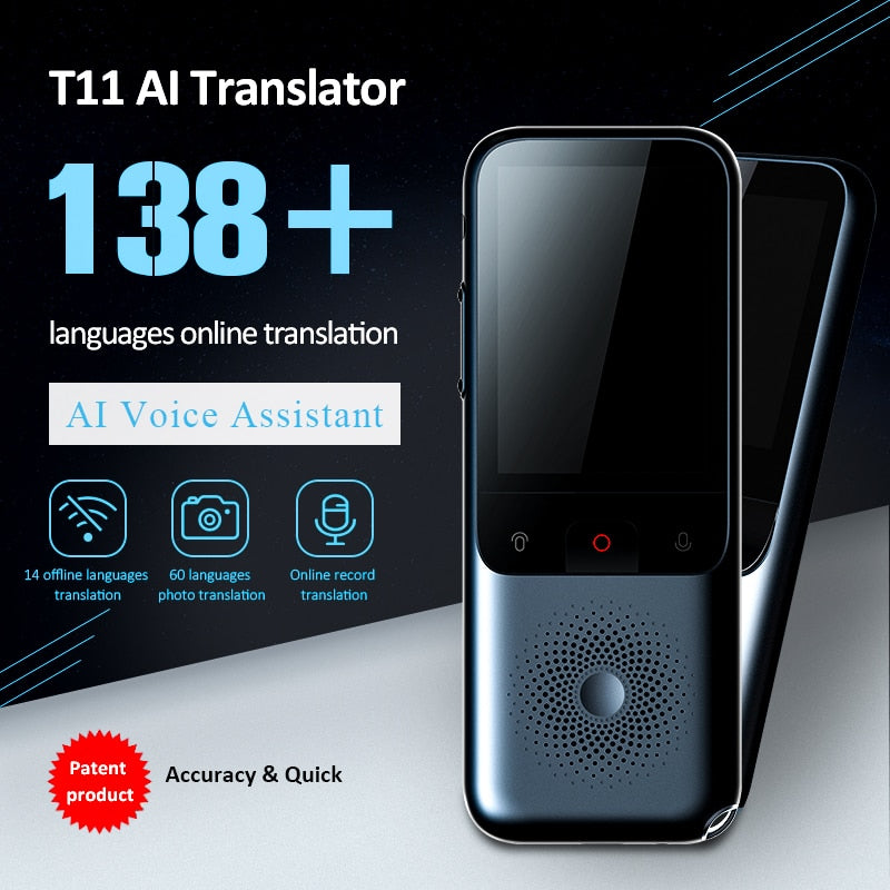 Traductor Instantaneo de Voz, Traductor Electronico de Idiomas con pantalla  táctil, Traductor para todos los idiomas (138 idiomas) con cámara, Wi-Fi