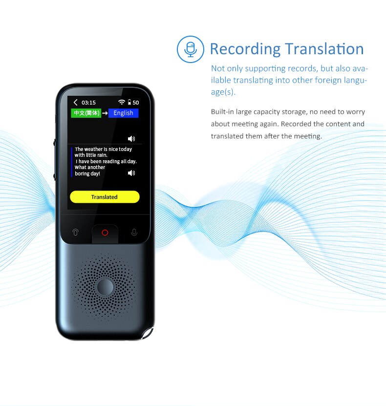 Dispositivo de traductor de idiomas 1.1 - Plan de datos 4G ilimitado -  Tarjeta sim, WiFi y traducción sin conexión - 138 idiomas y dialectos
