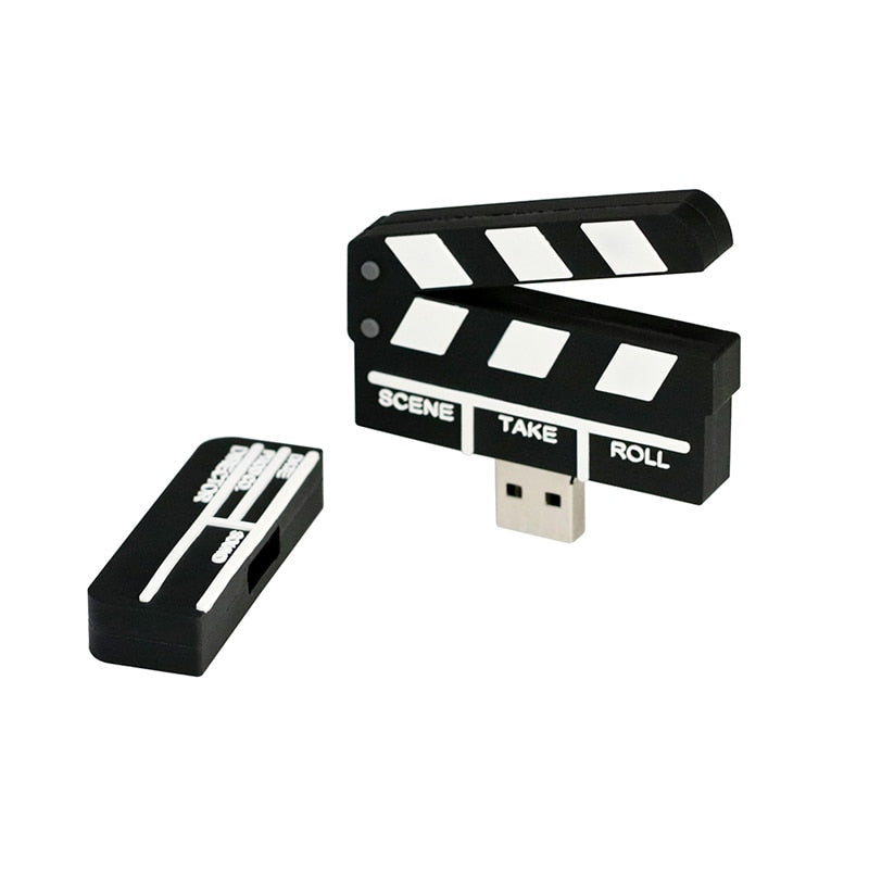32GB USB Flash Drive - Movie Slate, Cinema, Movies