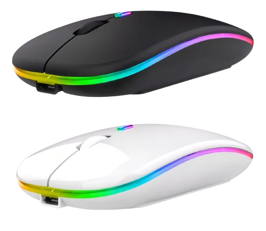 Ratón Inalámbrico Recargable MOYac 2 Piezas, Silencioso, 2.4G y Bluetooth
