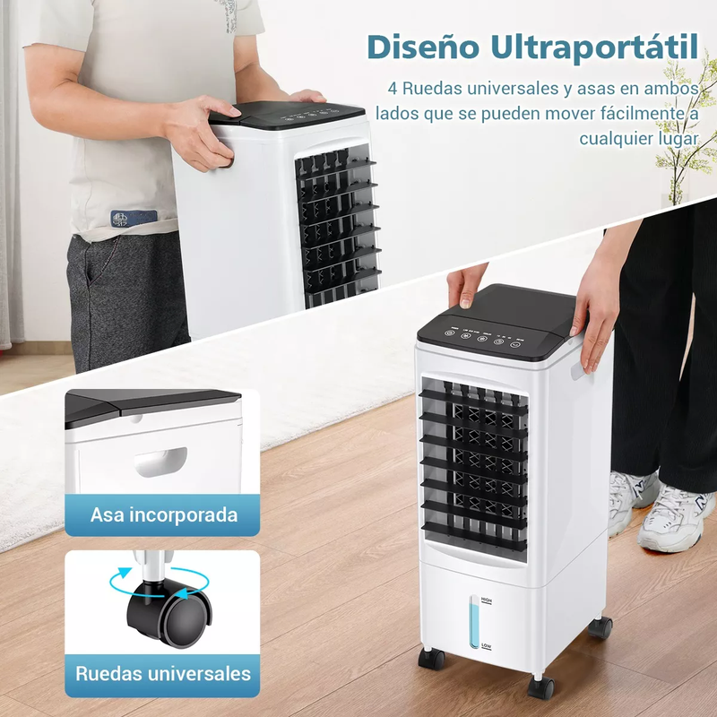 Enfriador De Aire Acondicionado Portátil Ventilador Frío 6L, 3 en 1