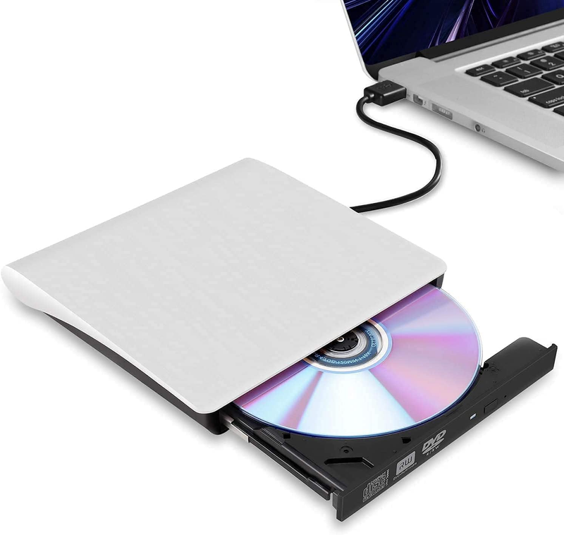 Lector y Grabadora Compatible con Windows, Mac y Linux, Alta Velocidad, Portátil con Cable Integrado
