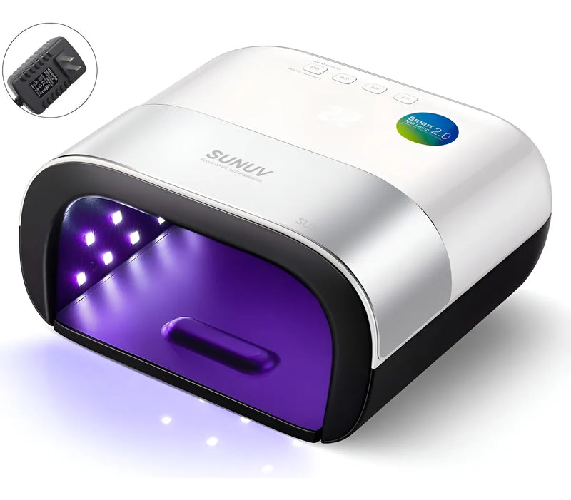 Lámpara de Uñas LED UV 48W Profesional Portátil para Gel y Acrílico