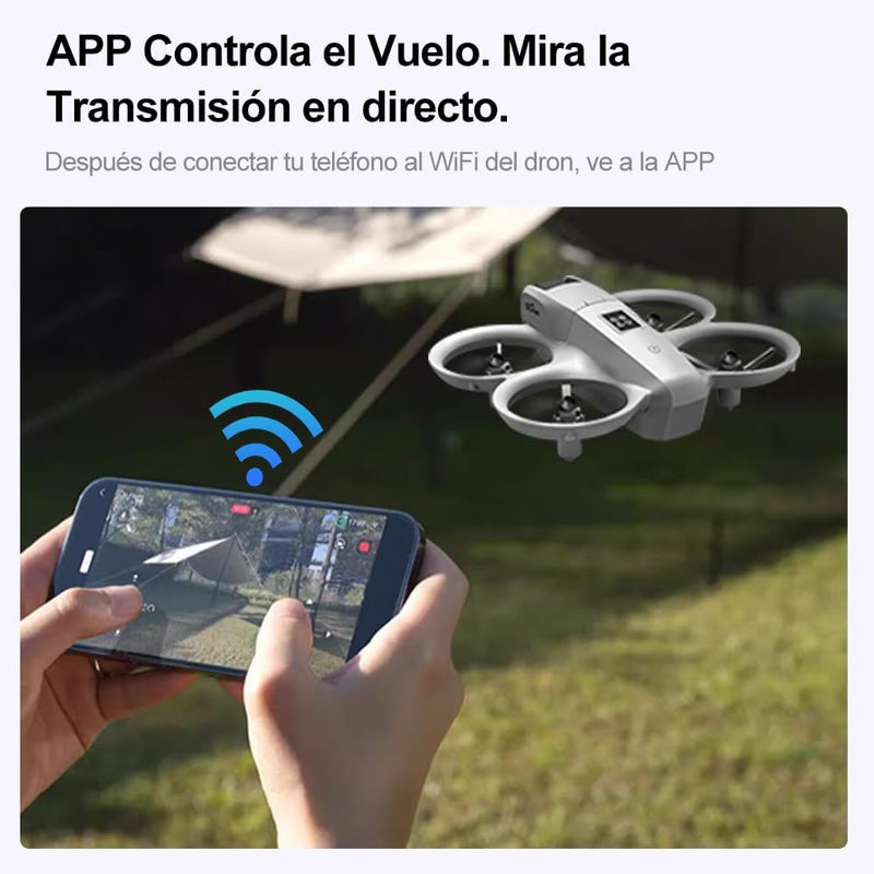 Mini Dron con Cámara 4K, Drone Portátil con 3 Baterías, Evitación Inteligente de Obstáculos