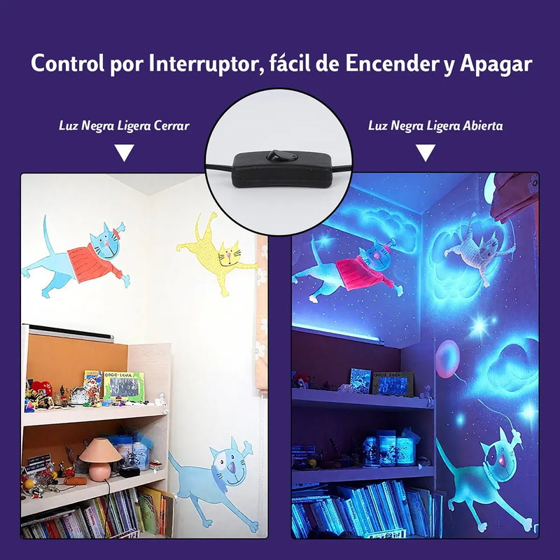 Kit 2 Reflectores LED UV 50W para Fiestas y Eventos