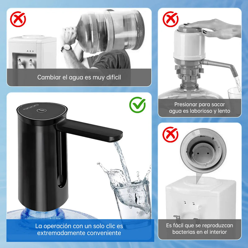 Dispensador Agua Eléctrico USB Lightdot ZD-16 Negro