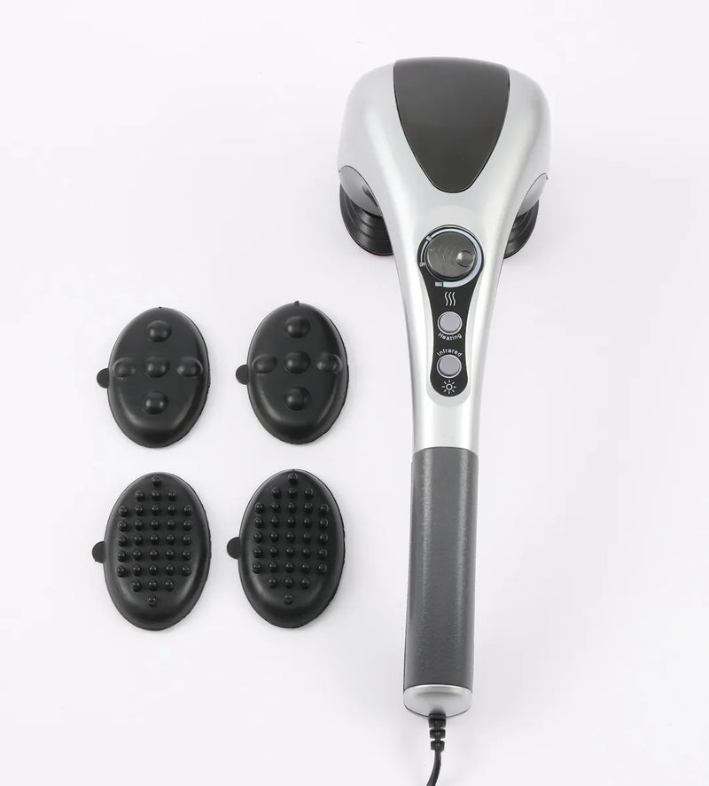 Masajeador Pistola Eléctrico con Doble Cabeza para Espalda, Cuello y Cuerpo