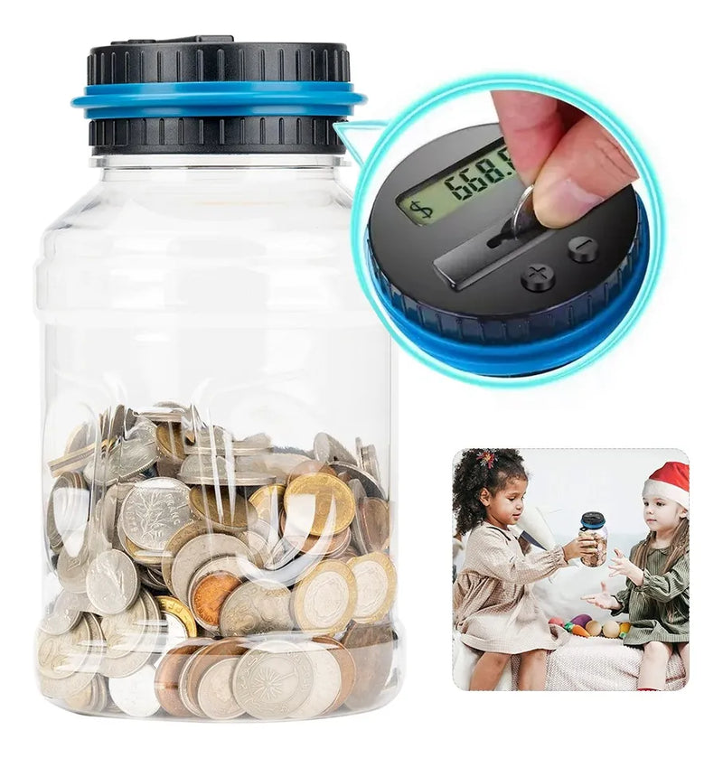 Alcancía Electrónica Digital LCD con Contador de Monedas Ahorradora Inteligente