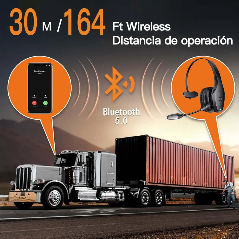 Audífonos Bluetooth de Diadema con Micrófono Tipo Call Center