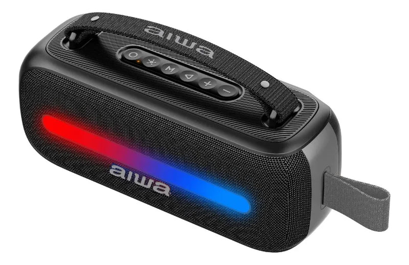 Bocina Portátil Aiwa AWSS40BT Bluetooth con Karaoke, Micrófono y Luces LED