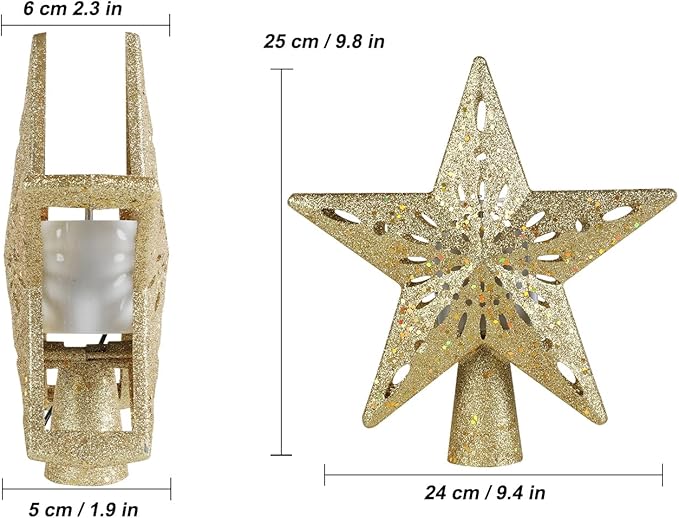 Proyector LED de Navidad 360° con 6 Patrones, Copos de Nieve y Estrellas en 3D