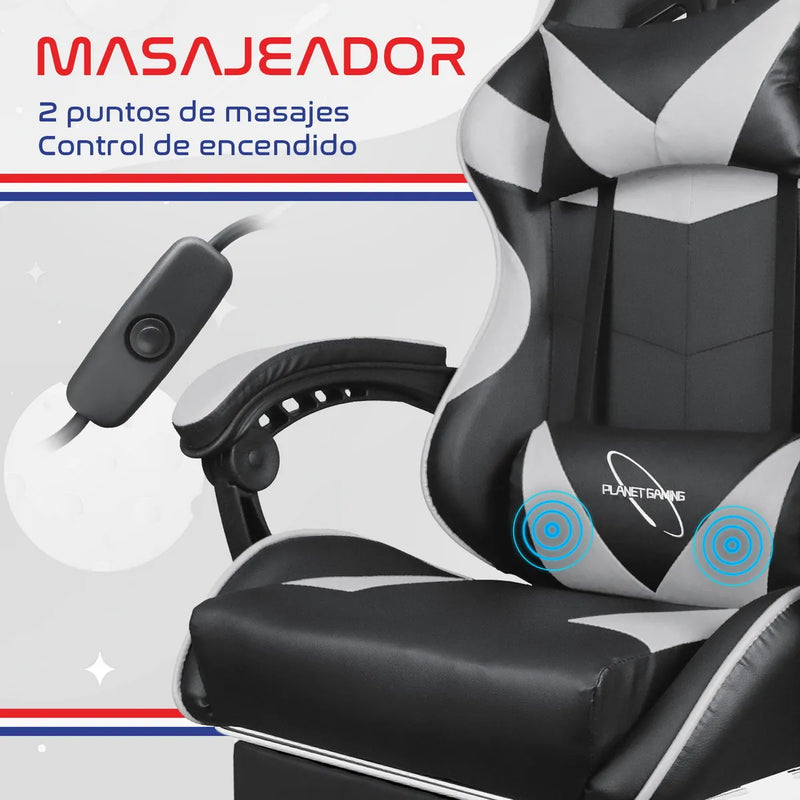 Silla Gamer N.A.S.A Marte Ergonómica con Masajeador Lumbar USB
