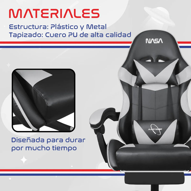 Silla Gamer N.A.S.A Marte Ergonómica con Masajeador Lumbar USB