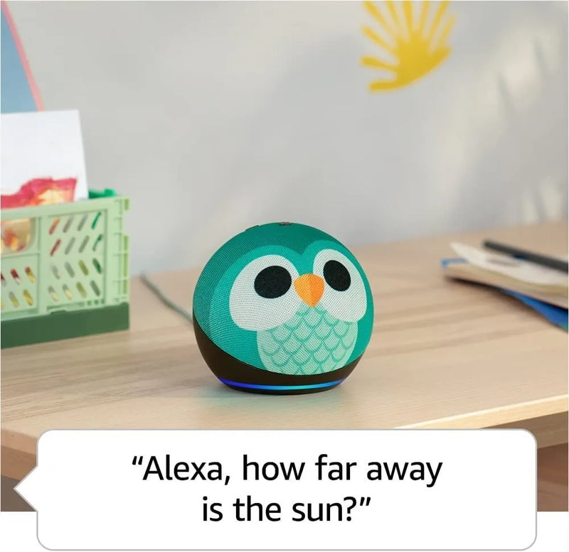 Echo Dot 5ª Generación Kids Edición Búho, Altavoz Inteligente con Alexa para Niños