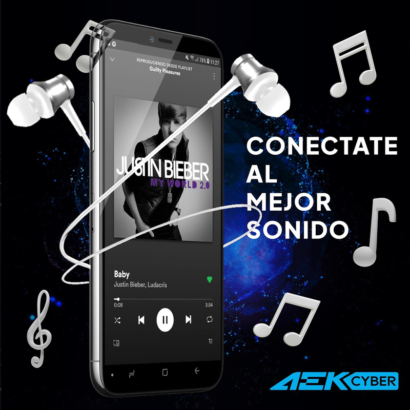 Audífonos alámbricos AEK CYBER IE03CB