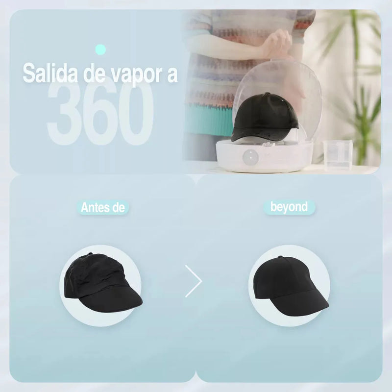 Máquina de Vapor para Gorras y Sombreros, Plancha y Seca Cachuchas