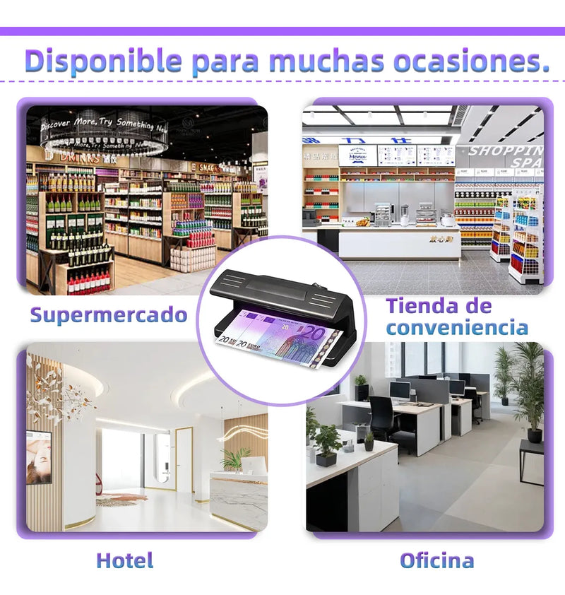 Lámpara UV Portátil, Detector de Billetes Falsos y Linterna Ultravioleta