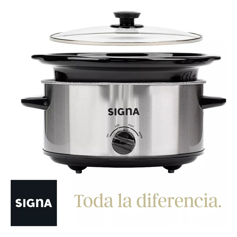 Olla Eléctrica Vapor y Cocción Lenta 3.5L Acero Inoxidable 120V