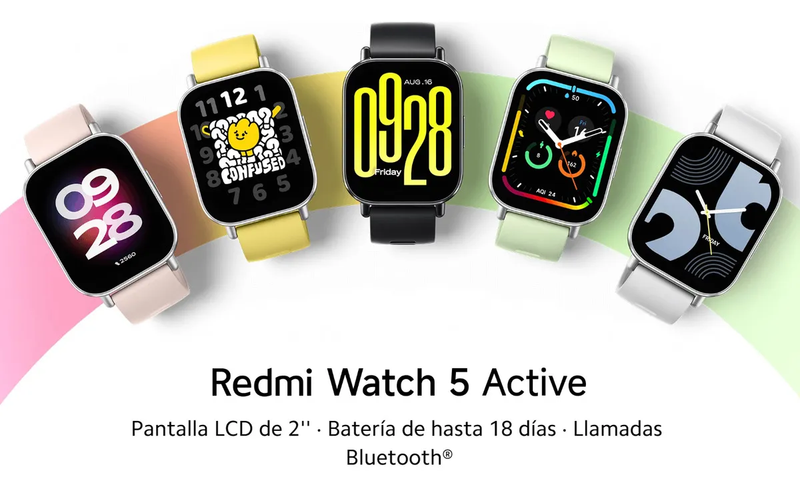 Reloj 5 Inteligente Pantalla 2.0” HD, Llamadas Nítidas, Batería 18 Días, Resistente al Impacto
