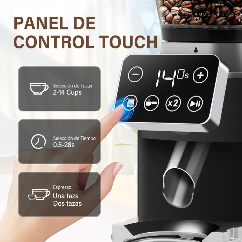 Molinillo de Café Eléctrico SANGKEE para Espresso y Granos de Café