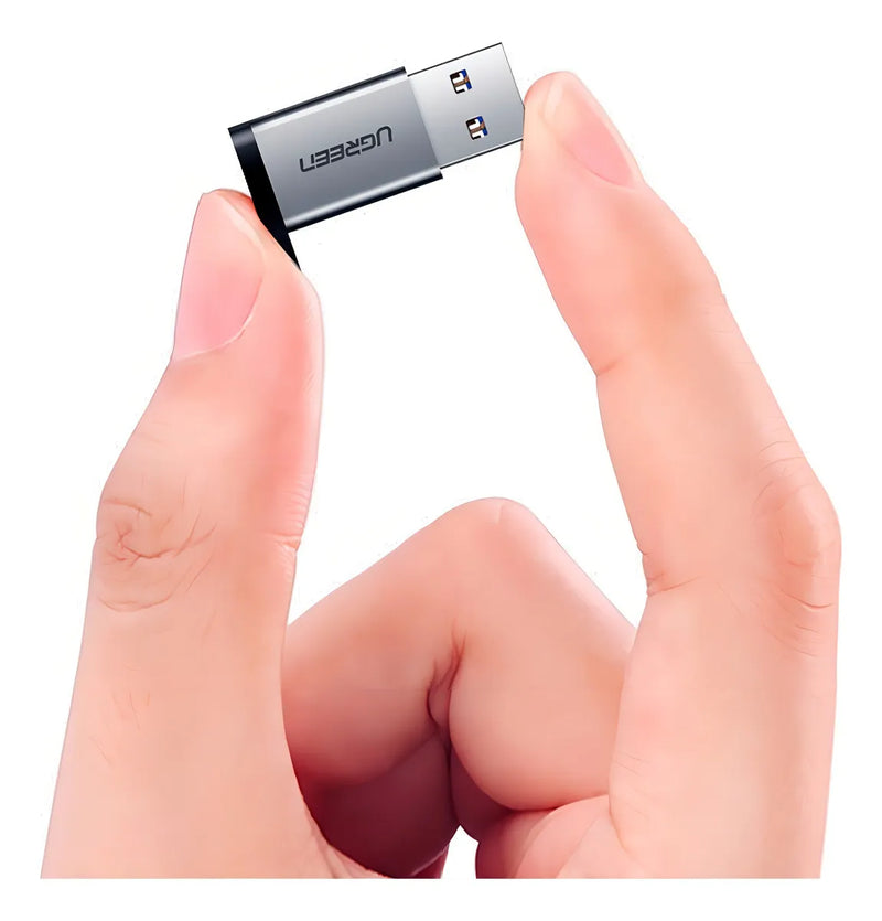 Adaptador UGREEN USB 3.0 a USB-C, Carga Rápida 3A y Transferencia 5 Gbps