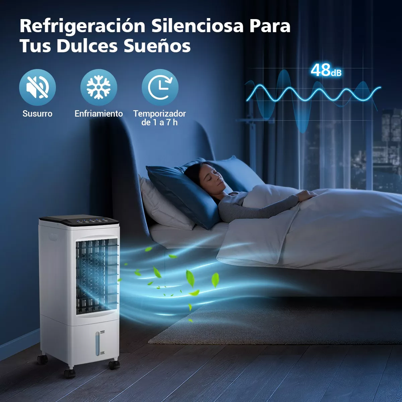 Enfriador De Aire Acondicionado Portátil Ventilador Frío 6L, 3 en 1