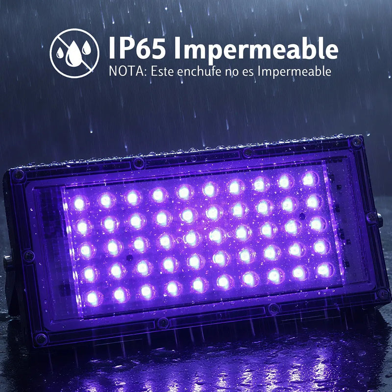 Kit 2 Reflectores LED UV 50W para Fiestas y Eventos