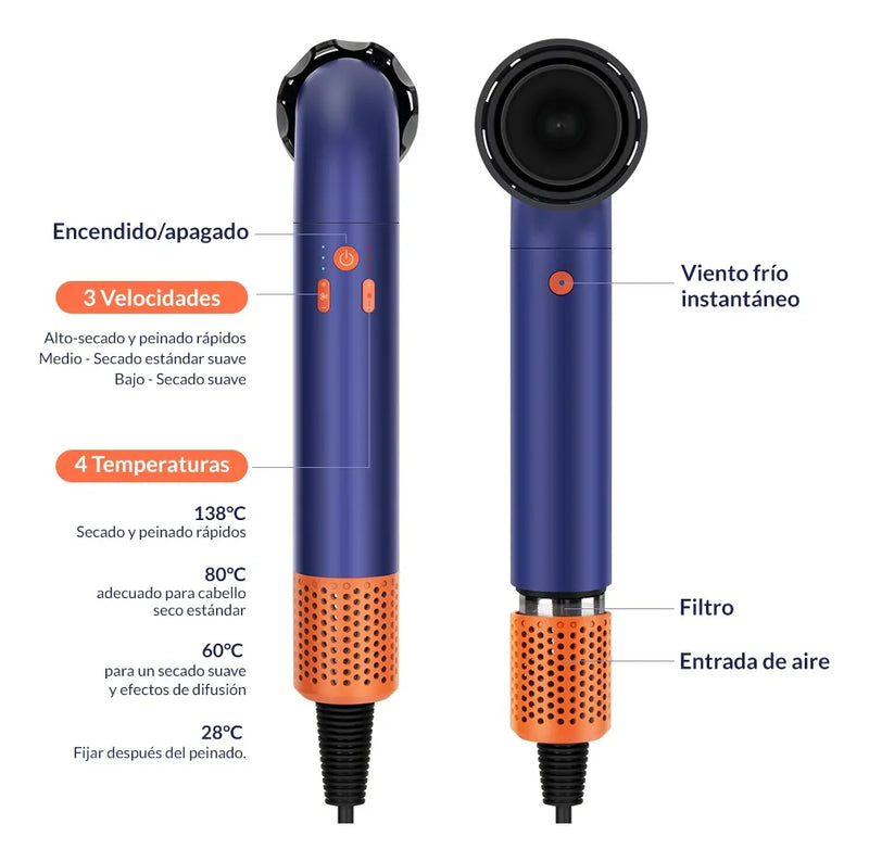Secadora de Cabello Profesional Ultra Rápida 110,000 RPM