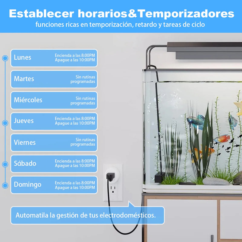 Enchufe Inteligente WiFi Vanance 2 Unidades, Compatible con Alexa y Google Home