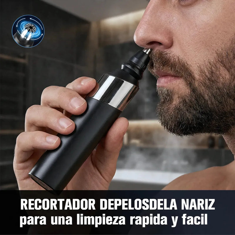 Rasuradora Eléctrica Hombre IPX7 Recargable Kit 3 en 1 Barba y Nariz