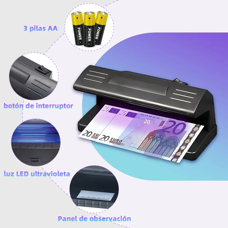 Lámpara UV Portátil, Detector de Billetes Falsos y Linterna Ultravioleta