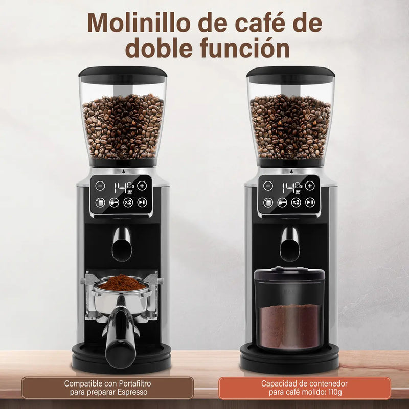 Molinillo de Café Eléctrico SANGKEE para Espresso y Granos de Café