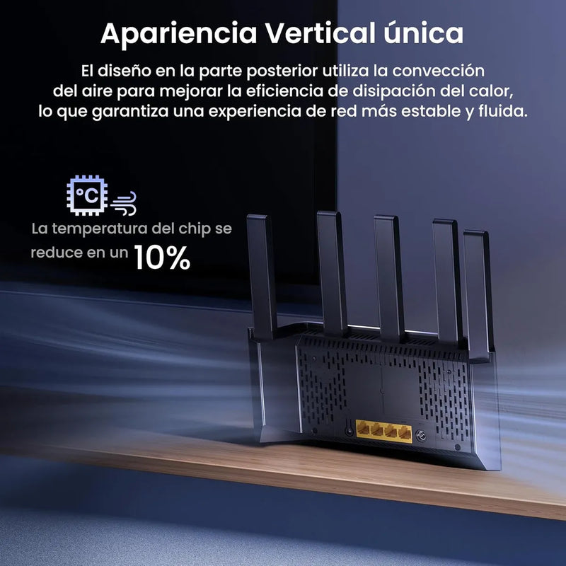Router WiFi 6 AX3000 Tenda TX12L Pro, Alta Velocidad Gigabit, 5 Antenas 6 dBi