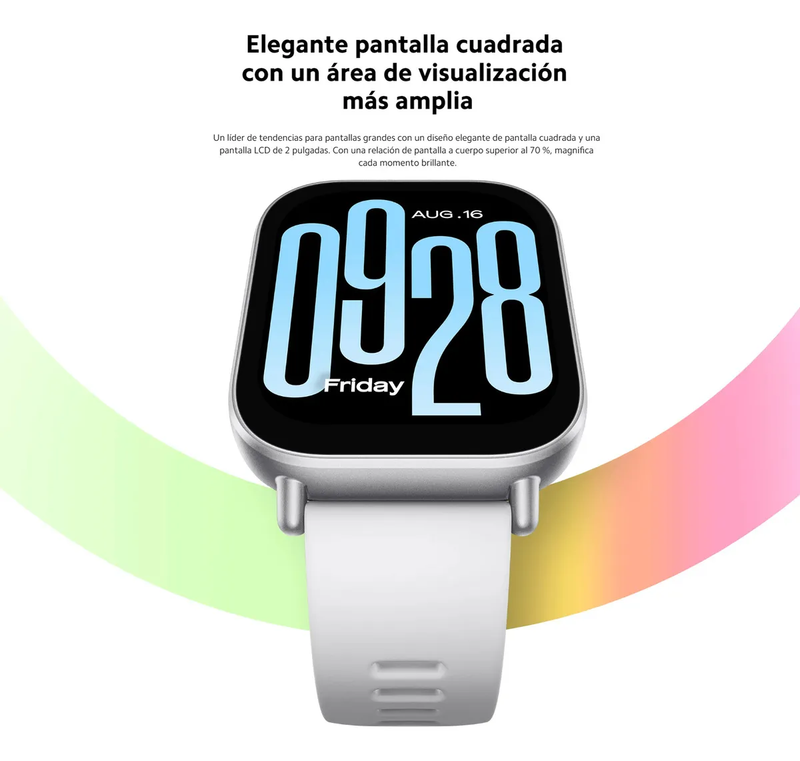 Reloj 5 Inteligente Pantalla 2.0” HD, Llamadas Nítidas, Batería 18 Días, Resistente al Impacto
