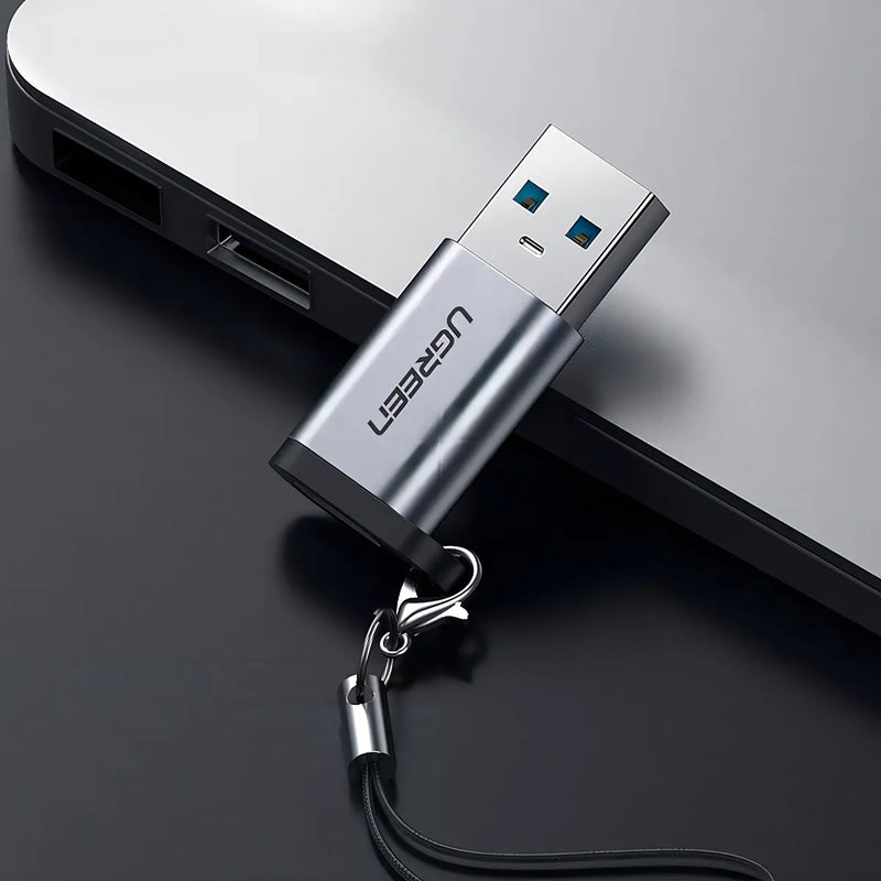 Adaptador UGREEN USB 3.0 a USB-C, Carga Rápida 3A y Transferencia 5 Gbps