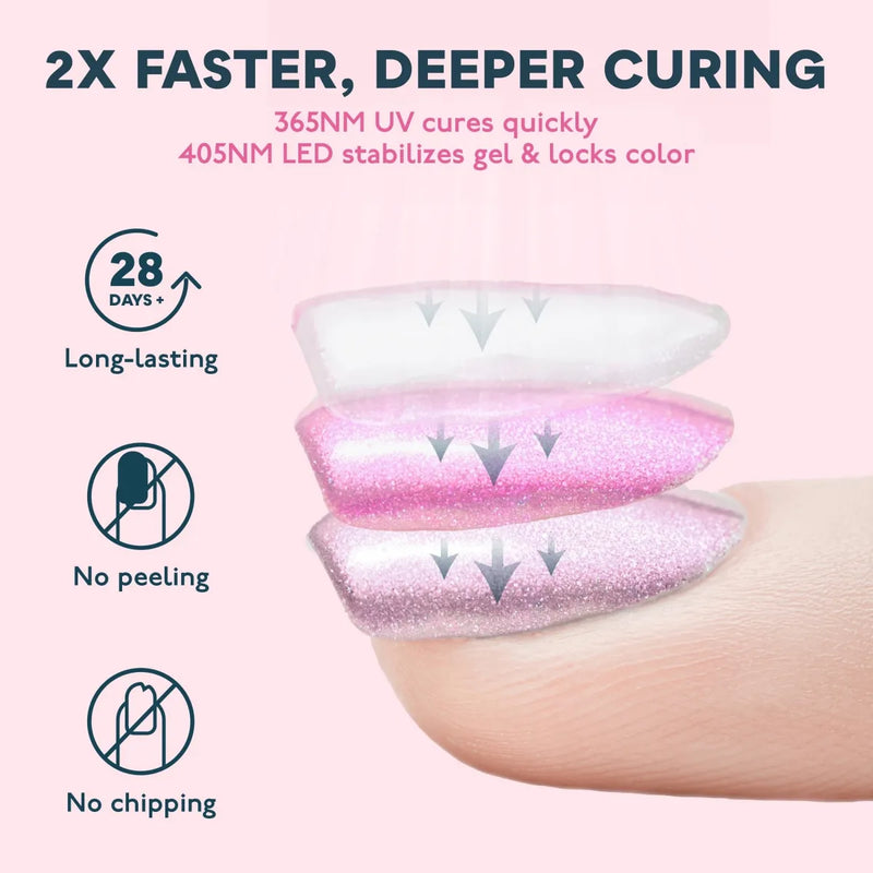 Lámpara de Uñas LED UV 48W Profesional Portátil para Gel y Acrílico