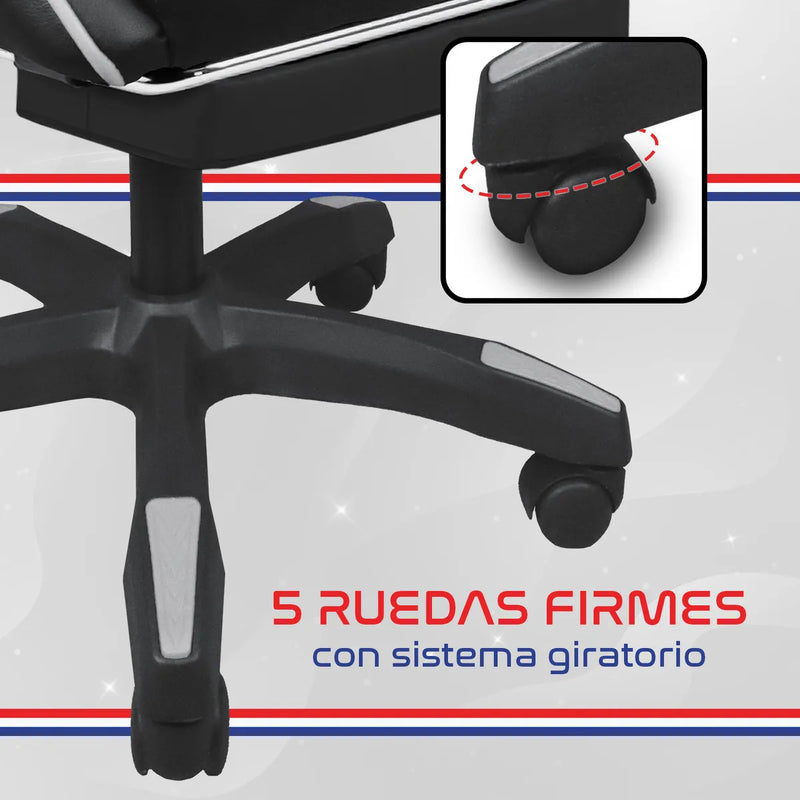 Silla Gamer N.A.S.A Marte Ergonómica con Masajeador Lumbar USB