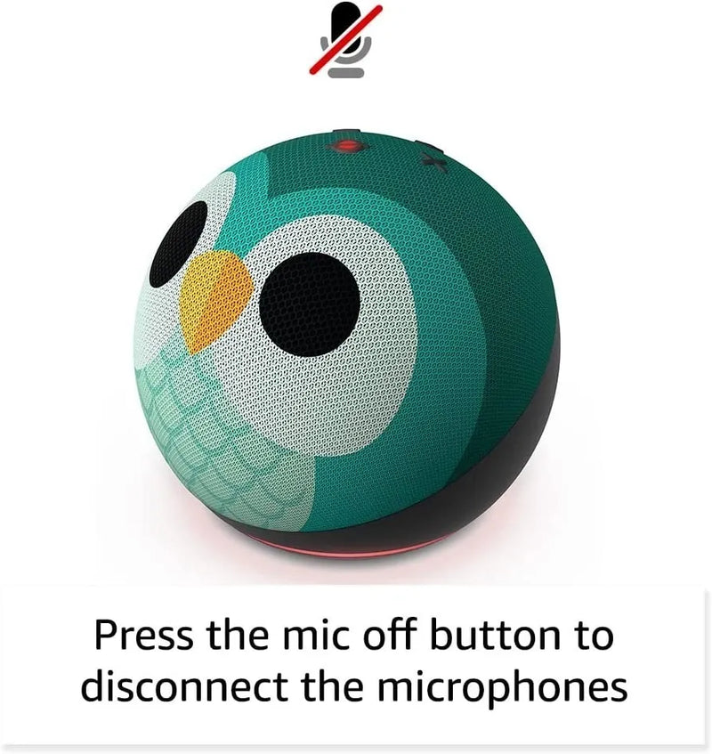 Echo Dot 5ª Generación Kids Edición Búho, Altavoz Inteligente con Alexa para Niños