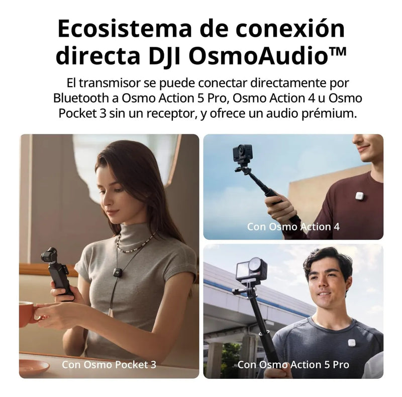 DJI Mic Mini 2 Micrófono Inalámbrico, 1Tx + 1Rx, Audio Profesional, Cancelación de Ruido
