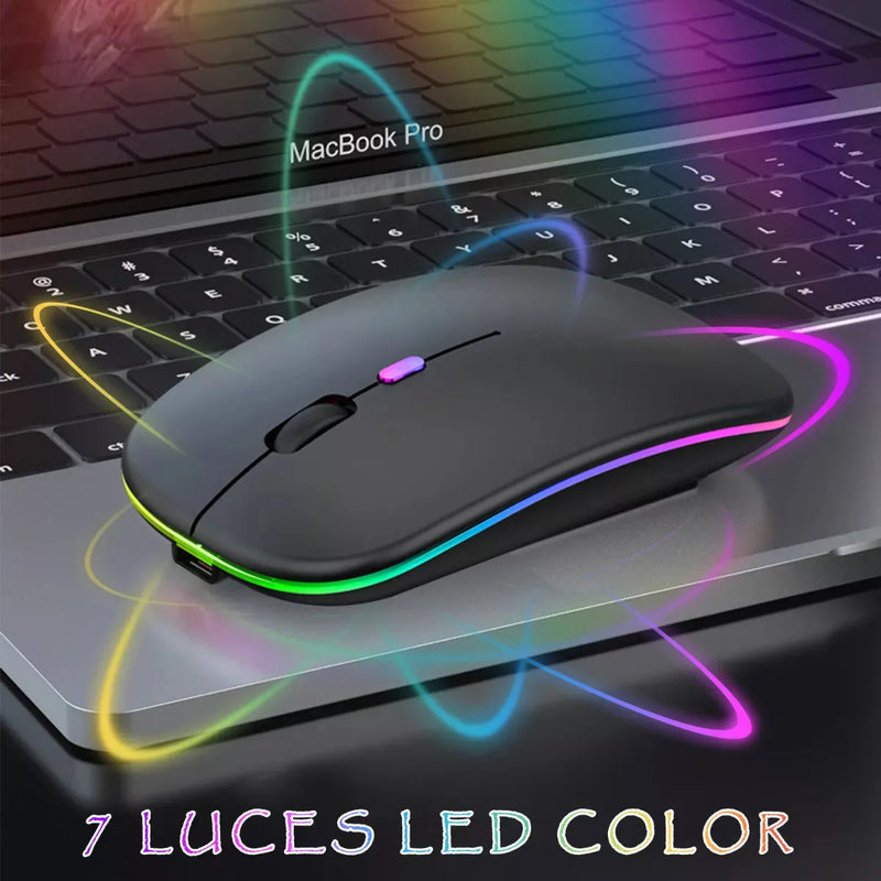 Ratón Inalámbrico Recargable MOYac 2 Piezas, Silencioso, 2.4G y Bluetooth