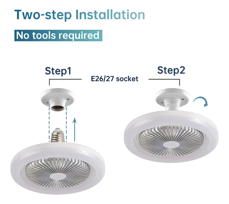 Ventilador de Techo Keluona Turbo con 3 Aspas de Plástico, 26 cm Color Blanco