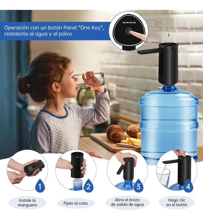 Dispensador Agua Eléctrico USB Lightdot ZD-16 Negro