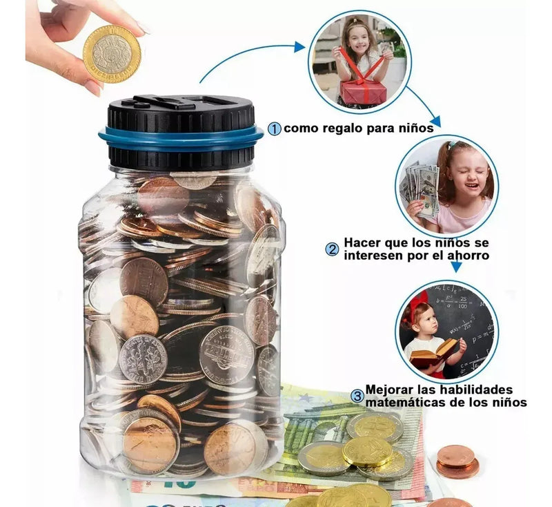 Alcancía Electrónica Digital LCD con Contador de Monedas Ahorradora Inteligente