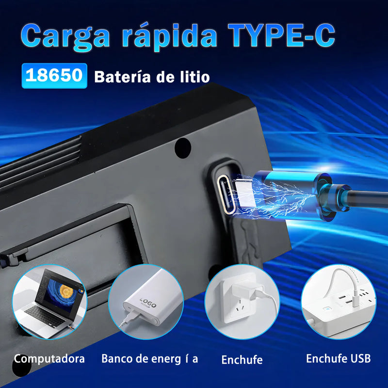 Vanance Luces Solares LED para Bicicleta Recargables, Kit Luz Delantera y Trasera, Impermeable IPX6